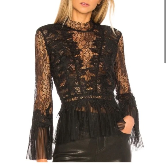 Bardot Black Lace Top - Picture 1 of 4